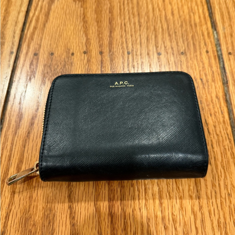 A.P.C. Black Leather Wallet